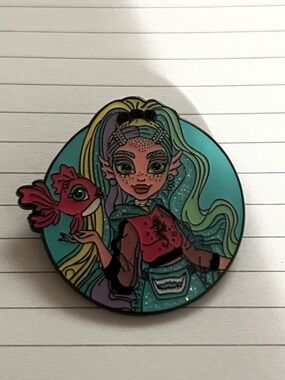 Monster High Pin with Pink Fish
